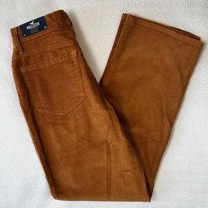 NWT Hollister High-Rise Dad Pants Corduroy Size 26 Length 29" Copper Brown